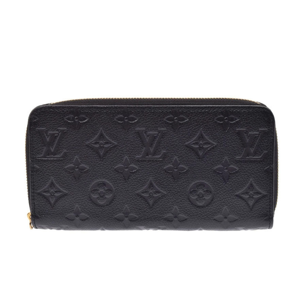 Louis Vuitton Empreinte Zippy Wallet Black Leather Long